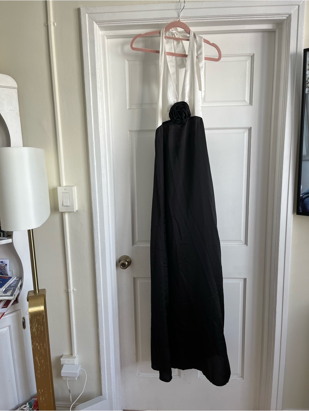 Show Me Your MuMu Black and White Maxi Halter Dress